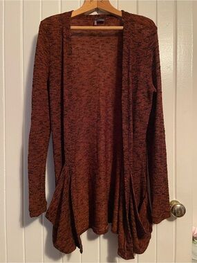 Sparkle & Fade UO Urban Outfitters green marl knit cardigan in orange
